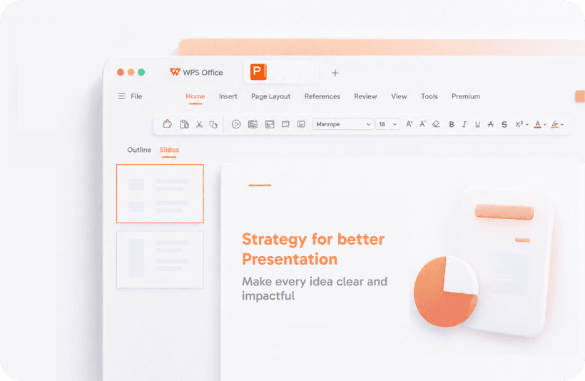 WPS Presentation PowerPoint alternative editing a PPTX slide deck